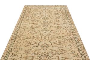 Beige Over Dyed Vintage Rug 4'11'' x 8'0'' ft 149 x 245 cm
