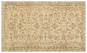Beige Over Dyed Vintage Rug 4'11'' x 8'0'' ft 149 x 245 cm