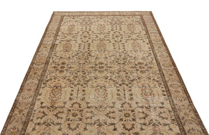 Beige Over Dyed Vintage Rug 5'3'' x 8'10'' ft 161 x 268 cm