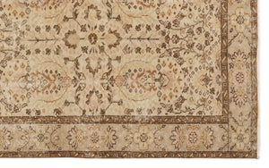 Beige Over Dyed Vintage Rug 5'3'' x 8'10'' ft 161 x 268 cm