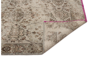 Retro Design Gray Over Dyed Vintage Rug 5'7'' x 9'8'' ft 170 x 295 cm