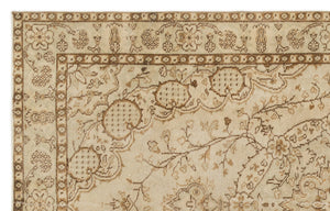 Beige Over Dyed Vintage Rug 5'8'' x 8'10'' ft 172 x 268 cm