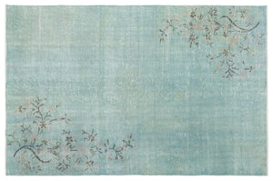 Naturel Over Dyed Vintage Rug 5'11'' x 8'10'' ft 180 x 270 cm