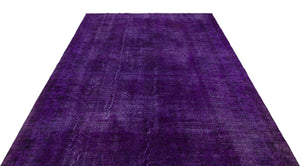 Purple Over Dyed Vintage Rug 6'10'' x 10'8'' ft 208 x 325 cm
