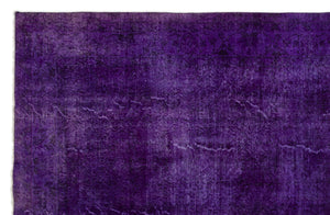 Purple Over Dyed Vintage Rug 6'10'' x 10'8'' ft 208 x 325 cm