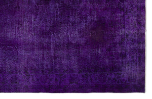 Purple Over Dyed Vintage Rug 6'10'' x 10'8'' ft 208 x 325 cm