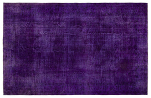 Purple Over Dyed Vintage Rug 6'10'' x 10'8'' ft 208 x 325 cm