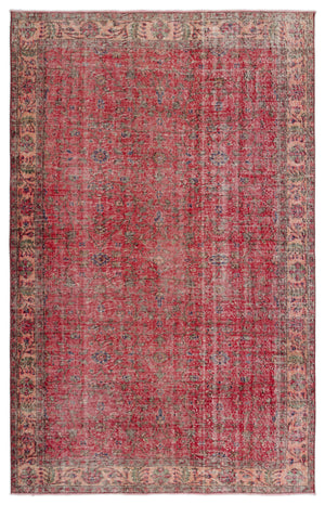 Naturel Over Dyed Vintage Rug 5'6'' x 8'8'' ft 168 x 264 cm