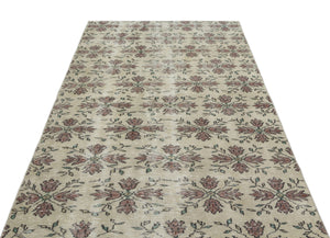 Naturel Over Dyed Vintage Rug 4'10'' x 8'8'' ft 147 x 263 cm