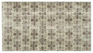 Naturel Over Dyed Vintage Rug 4'10'' x 8'8'' ft 147 x 263 cm