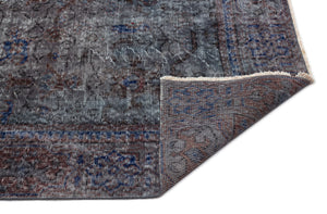 Gray Over Dyed Vintage Rug 5'3'' x 9'5'' ft 160 x 288 cm