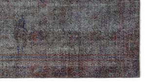Gray Over Dyed Vintage Rug 5'3'' x 9'5'' ft 160 x 288 cm