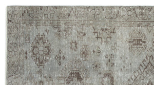 Blue Over Dyed Vintage Rug 4'7'' x 8'9'' ft 140 x 266 cm