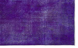 Purple Over Dyed Vintage Rug 5'6'' x 9'1'' ft 168 x 277 cm