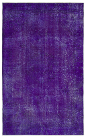 Purple Over Dyed Vintage Rug 5'6'' x 9'1'' ft 168 x 277 cm