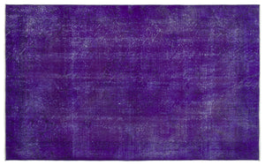 Purple Over Dyed Vintage Rug 5'6'' x 9'1'' ft 168 x 277 cm