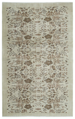 Naturel Over Dyed Vintage Rug 5'10'' x 8'11'' ft 178 x 273 cm