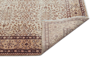 Brown Over Dyed Vintage Rug 5'2'' x 8'9'' ft 158 x 266 cm