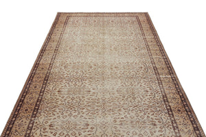 Brown Over Dyed Vintage Rug 5'2'' x 8'9'' ft 158 x 266 cm