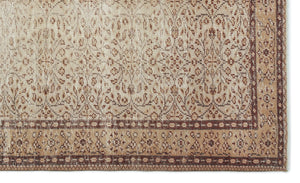 Brown Over Dyed Vintage Rug 5'2'' x 8'9'' ft 158 x 266 cm