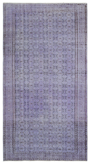 Purple Over Dyed Vintage Rug 5'8'' x 9'7'' ft 173 x 292 cm