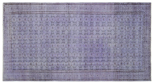 Purple Over Dyed Vintage Rug 5'8'' x 9'7'' ft 173 x 292 cm