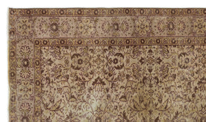 Brown Over Dyed Vintage Rug 5'1'' x 8'8'' ft 156 x 264 cm