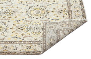 Beige Over Dyed Vintage Rug 3'10'' x 6'12'' ft 118 x 213 cm