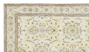 Beige Over Dyed Vintage Rug 3'10'' x 6'12'' ft 118 x 213 cm