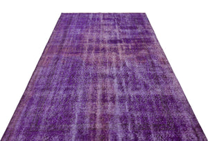Purple Over Dyed Vintage Rug 5'5'' x 8'11'' ft 164 x 273 cm