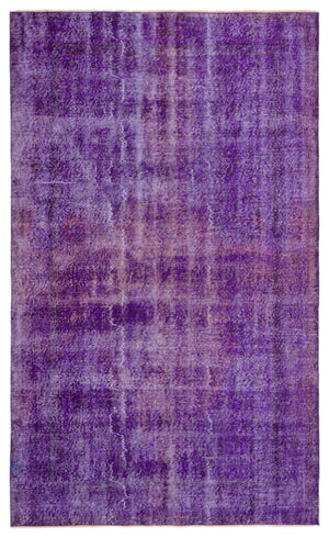 Purple Over Dyed Vintage Rug 5'5'' x 8'11'' ft 164 x 273 cm