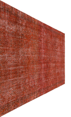 Orange Over Dyed Vintage Rug 6'1'' x 9'11'' ft 186 x 301 cm