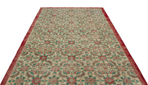 Naturel Over Dyed Vintage Rug 6'4'' x 9'11'' ft 193 x 301 cm
