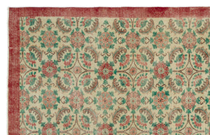 Naturel Over Dyed Vintage Rug 6'4'' x 9'11'' ft 193 x 301 cm