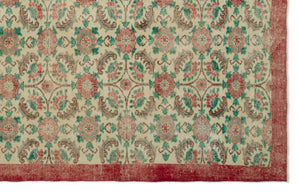 Naturel Over Dyed Vintage Rug 6'4'' x 9'11'' ft 193 x 301 cm