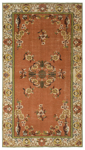 Retro Over Dyed Vintage Rug 5'9'' x 10'1'' ft 176 x 308 cm