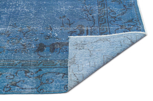 Blue Over Dyed Vintage Rug 6'6'' x 10'1'' ft 198 x 307 cm