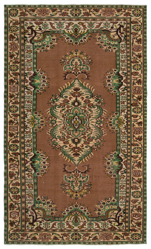 Naturel Over Dyed Vintage Rug 5'10'' x 9'8'' ft 177 x 295 cm