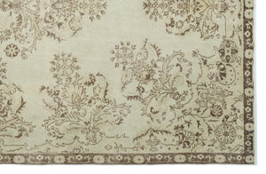 Beige Over Dyed Vintage Rug 6'11'' x 10'6'' ft 210 x 320 cm