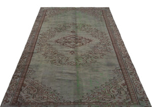 Naturel Over Dyed Vintage Rug 4'8'' x 8'2'' ft 143 x 248 cm