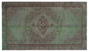 Naturel Over Dyed Vintage Rug 4'8'' x 8'2'' ft 143 x 248 cm