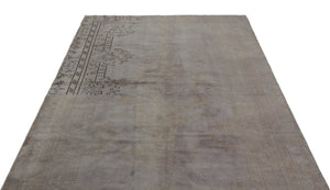 Gray Over Dyed Vintage Rug 5'7'' x 9'6'' ft 170 x 290 cm