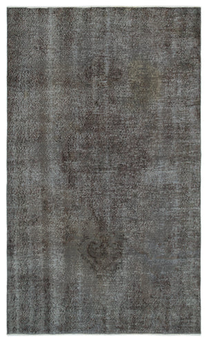 Gray Over Dyed Vintage Rug 5'3'' x 8'10'' ft 160 x 268 cm