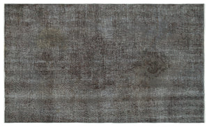 Gray Over Dyed Vintage Rug 5'3'' x 8'10'' ft 160 x 268 cm
