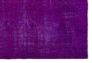 Purple Over Dyed Vintage Rug 6'1'' x 8'11'' ft 186 x 273 cm