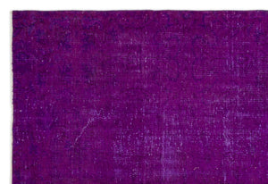 Purple Over Dyed Vintage Rug 6'1'' x 8'11'' ft 186 x 273 cm