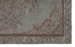 Gray Over Dyed Vintage Rug 5'3'' x 8'5'' ft 161 x 257 cm