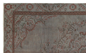 Gray Over Dyed Vintage Rug 5'3'' x 8'5'' ft 161 x 257 cm