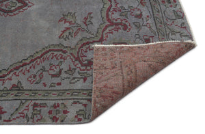 Gray Over Dyed Vintage Rug 5'3'' x 8'8'' ft 160 x 263 cm