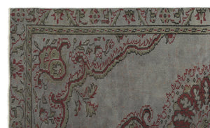 Gray Over Dyed Vintage Rug 5'3'' x 8'8'' ft 160 x 263 cm